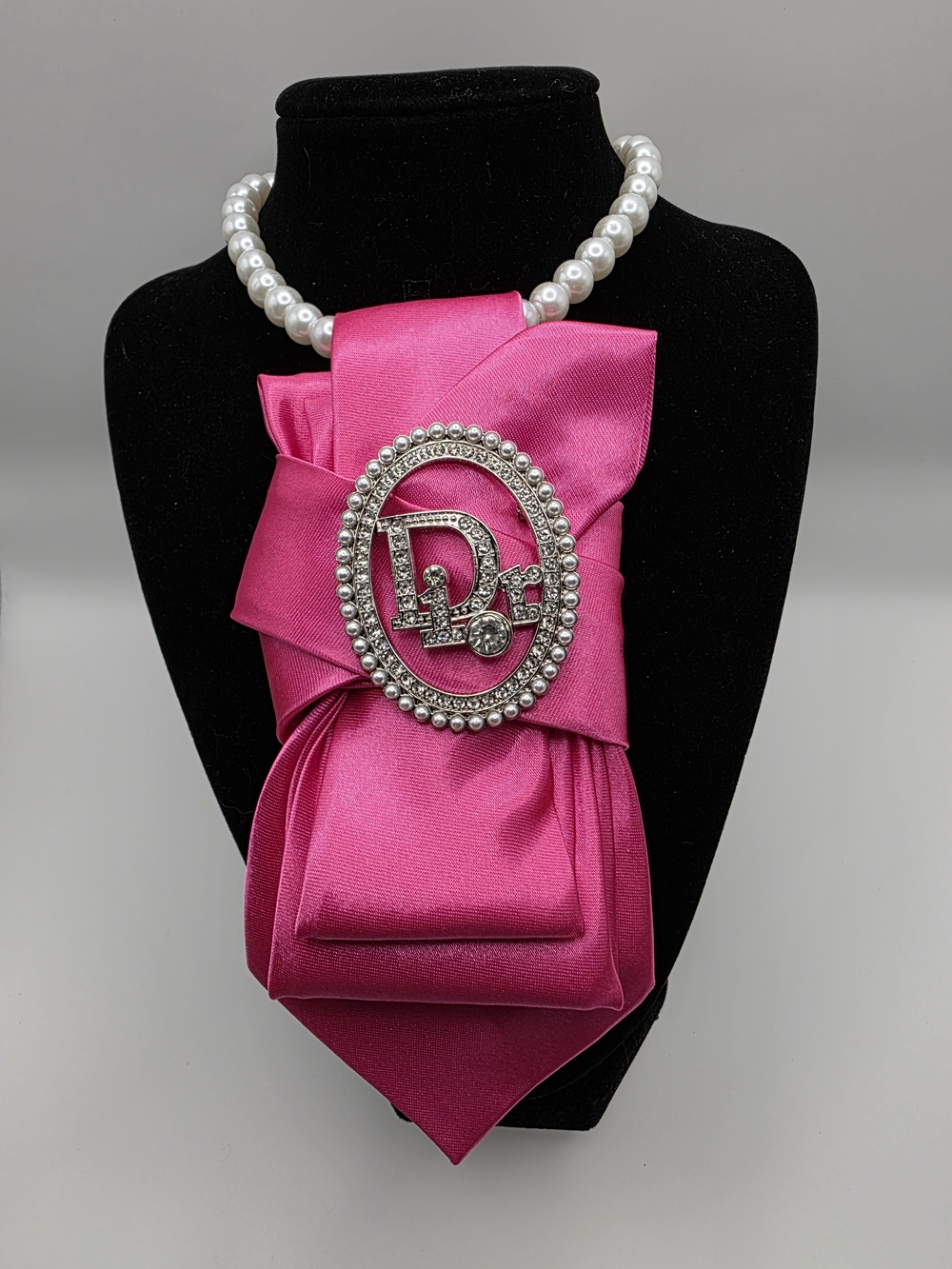 Tie Necklace | Pink Satin Necklace